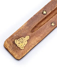Bruciaincenso Buddha in Legno per Incenso in Bastoncini - Portaincenso Stick 25cm - clorophilla-shop