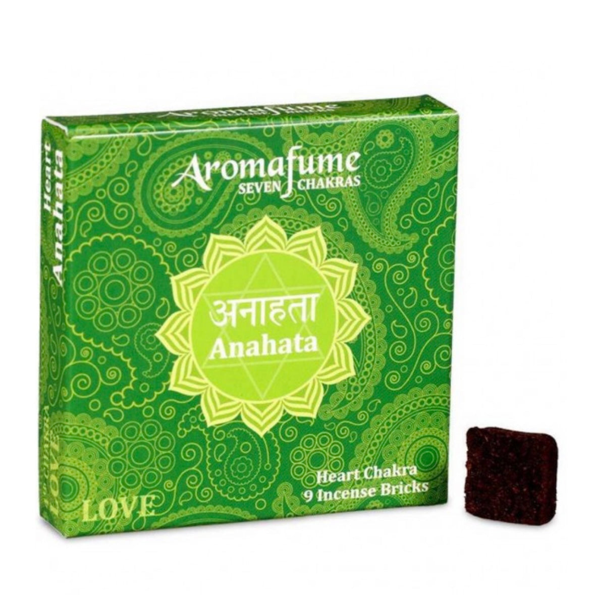Aromafume Anahata 4 Chakra del Cuore Mattoncini Incenso 7 Chakra - 9 bricks - clorophilla-shop