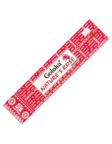 Goloka Nature's Rose Incenso in bastoncini - Rosa - Stick 15g - clorophilla-shop