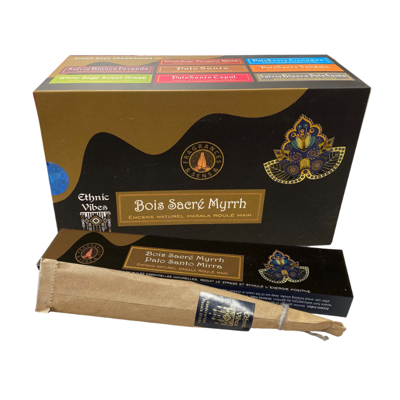 Ethnic Vibes Palo Santo e Mirra Incenso in bastoncini - Stick 15g - clorophilla-shop