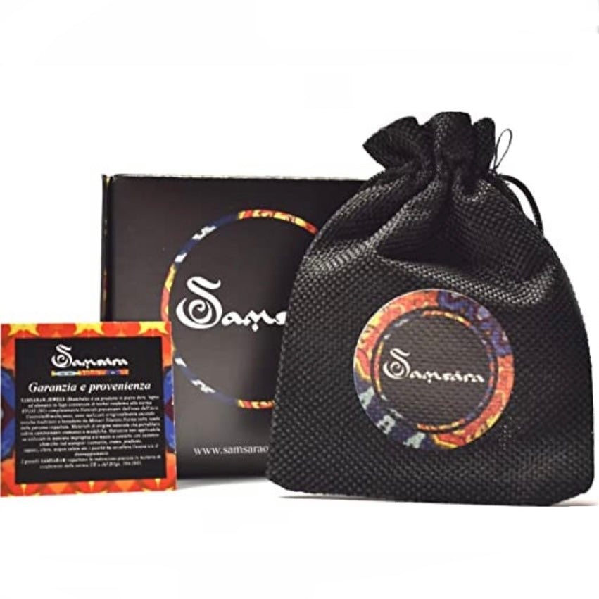Samsara Mala Tibetana Quarzo rosa e Onice nero - Collana Rosario 108 grani