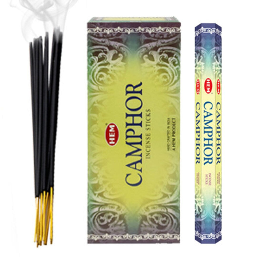 Hem Camphor - Incenso Indiano Bastoncini Fatti a mano Canfora - 20 Stick