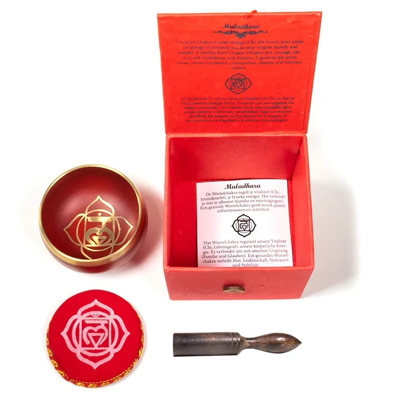Campana Tibetana 1 Chakra Radice - Batacchio e Cuscino Inclusi - clorophilla-shop