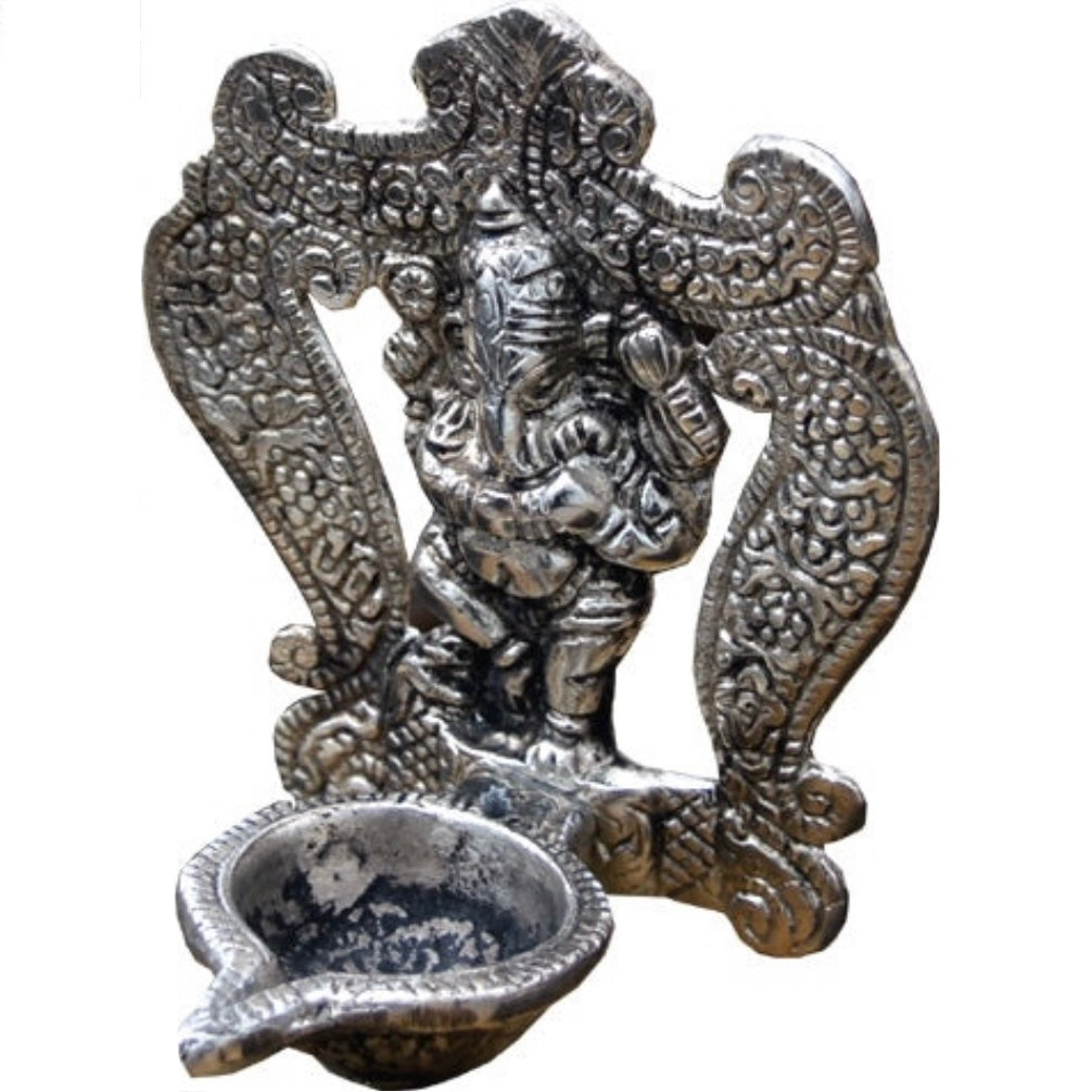 Bruciaincenso Ganesh in metallo per Incenso in Grani, Bastoncini o Coni - Portaincenso - clorophilla-shop