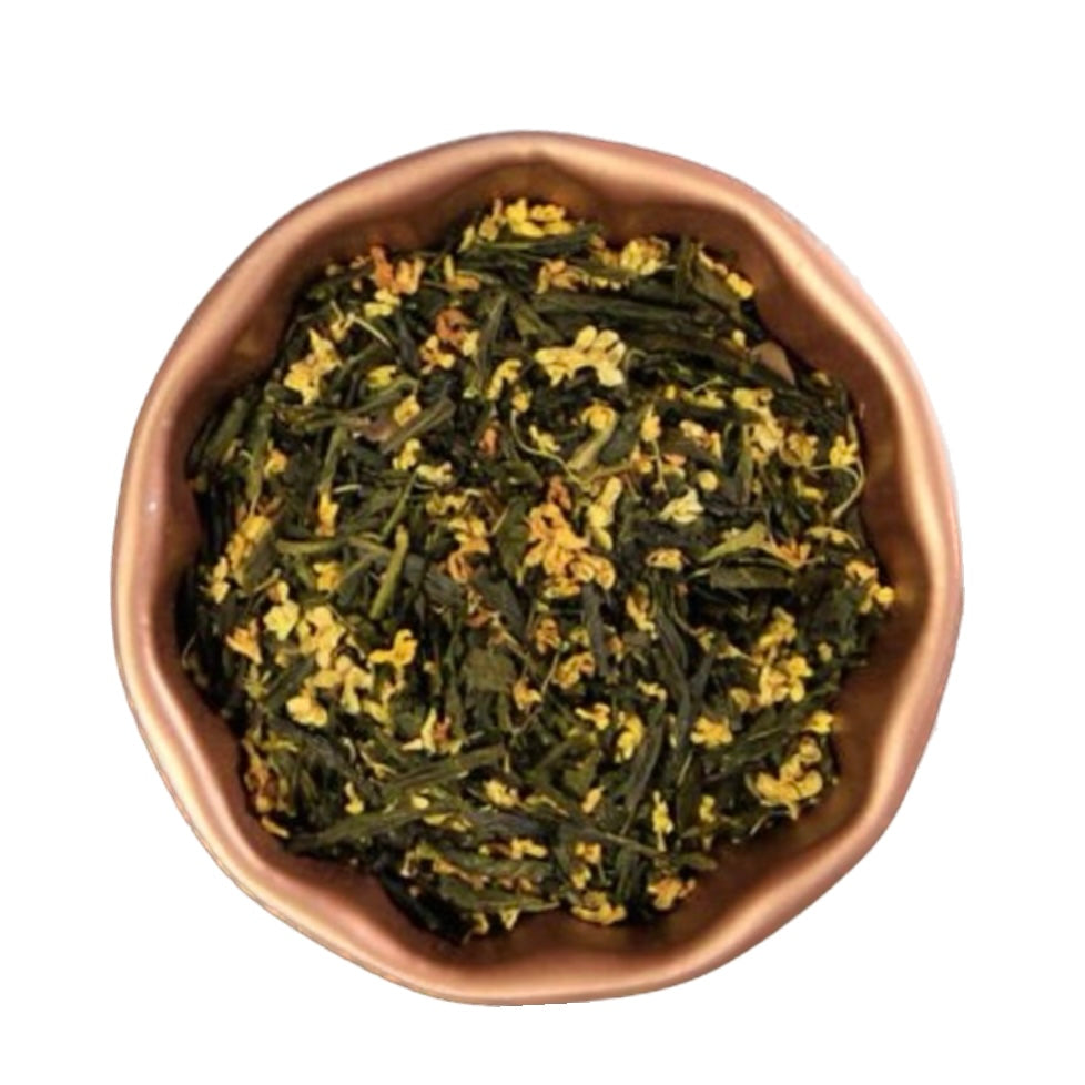 Green tea Osmanthus Sencha 100% organic crafts with osmanto flowers - 100g