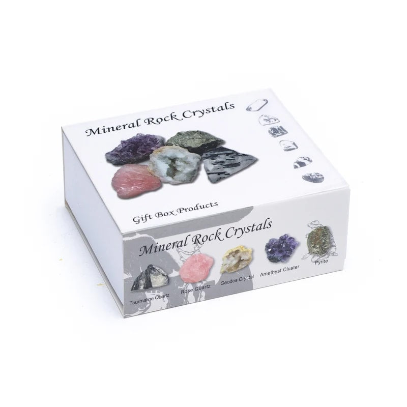 Box 5 minerali grezzi - Scatola regalo - clorophilla-shop