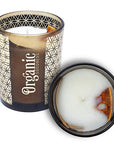 Organic Goodness Mandarin & Bay Leaf - soy wax candle with mandarin and laurel fragments - Smudge Scented Candle 200g