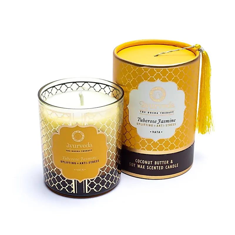 Ayurveda Candela profumata VATA Tuberose Jasmine - Fragranza Gelsomino - clorophilla-shop