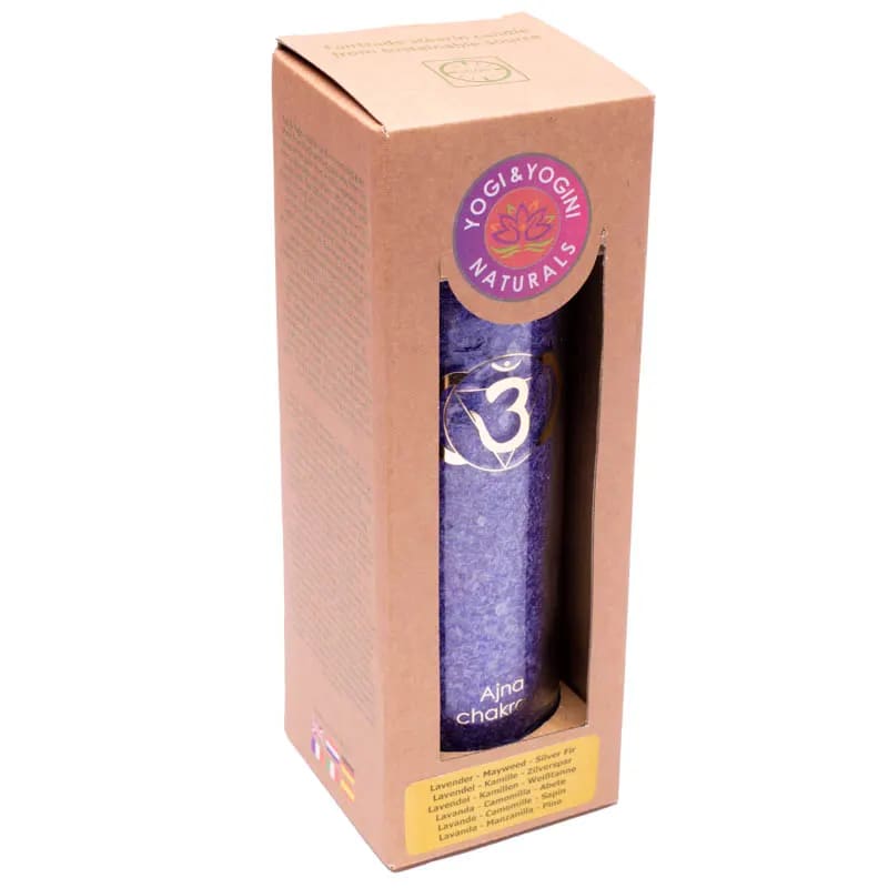 Candela profumata 6 Chakra Ajna - Lavanda, Abete e Camomilla - clorophilla-shop