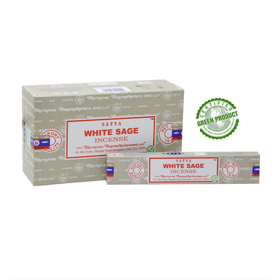Satya WHITE SAGE Incenso in Bastoncini Naturale 100% - Stick 15g