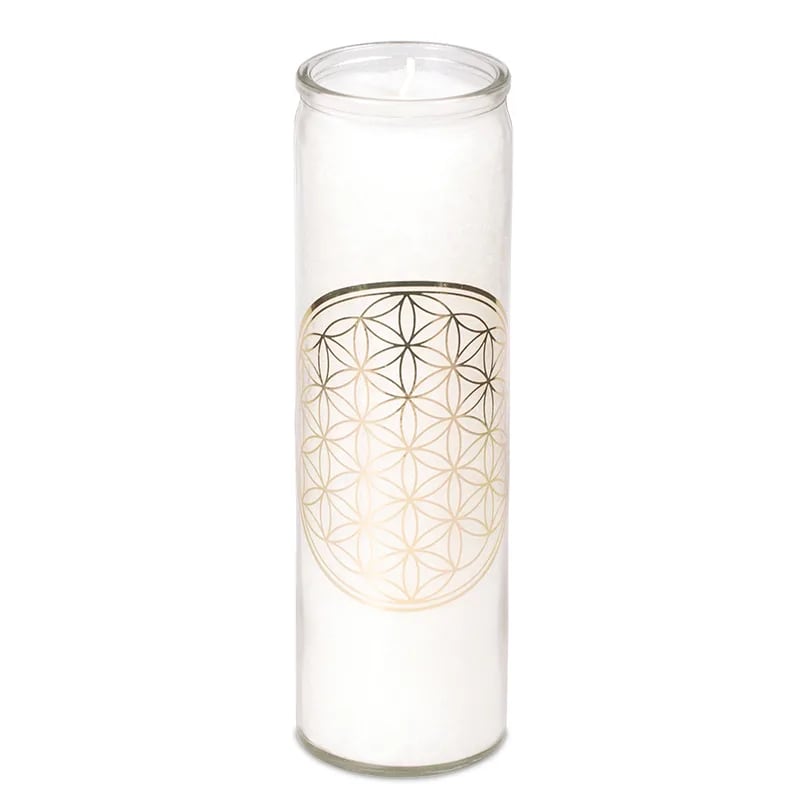 Candela profumata Fiore della Vita - Menta, Citronella e Franchincenso - clorophilla-shop