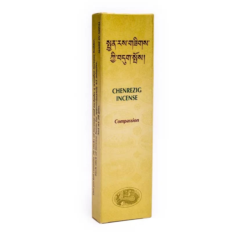 Himalayan Mountain Chenrezig Tibetan incense in 100% natural sticks - Herbs and sacred plants Chinese Medicine - 20 Stick + Porta Arcence included