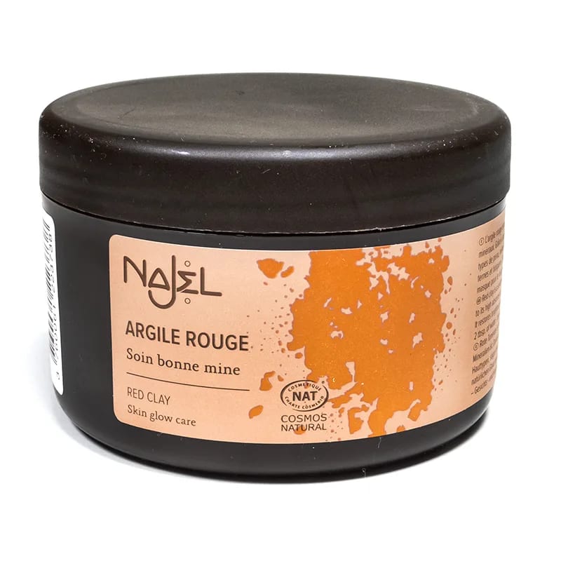 Najel Maschera Argilla Rossa in polvere 100% naturale - Elimina le impurità, lenisce e dona luminosità