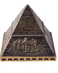 Piramide Antico Egitto Contenitore in Resina con Simboli Egiziani - Artigianato di Qualità 9cm