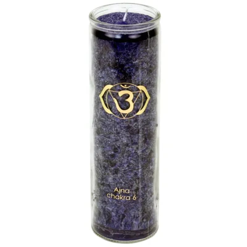 Candela profumata 6 Chakra Ajna - Lavanda, Abete e Camomilla - clorophilla-shop