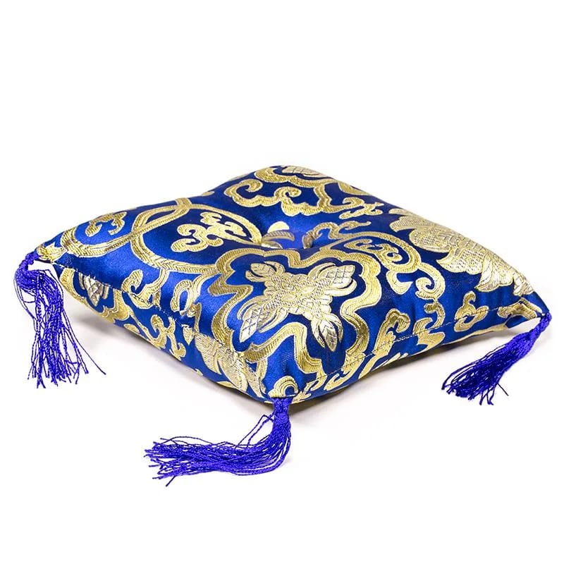 Cuscino Campane Tibetane stile orientale con Fiori Blu - Diverse misure - clorophilla-shop
