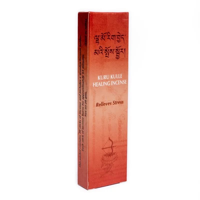 Himalayan Mountain Kuru Kulle Healing Tibetan incense in 100% natural sticks - Herbs and sacred plants Chinese medicine - 20 stick + door to
