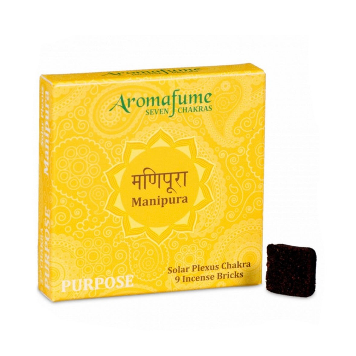 Aromafume Manipura 3 Chakra del Plesso Solare Mattoncini Incenso 7 Chakra - 9 bricks - clorophilla-shop