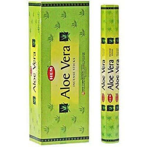 Hem Aloe Vera - Incenso Indiano Bastoncini Fatti a mano Aloe Vera - 20 Stick