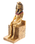 Antico Egitto Statua Ramses II Seduto su Trono con Geroglifici in Resina - Arredo Egiziano 12.5cm - clorophilla-shop