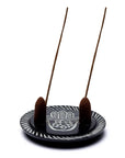 Bruciaincenso in Pietra Ollare con Mano di Fatima per Incenso in Bastoncini e Incenso in Coni - 10cm - clorophilla-shop