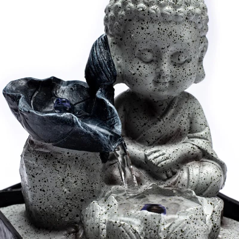 Fontana d'acqua Zen con Buddha piccolo - Luce LED integrata - clorophilla-shop