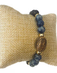 Mala bracciale in Legno Wengè con Pietre preziose - Diverse varianti