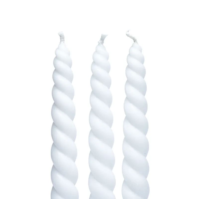 Candela a spirale Bianca da Tavola - Non profumata - clorophilla-shop