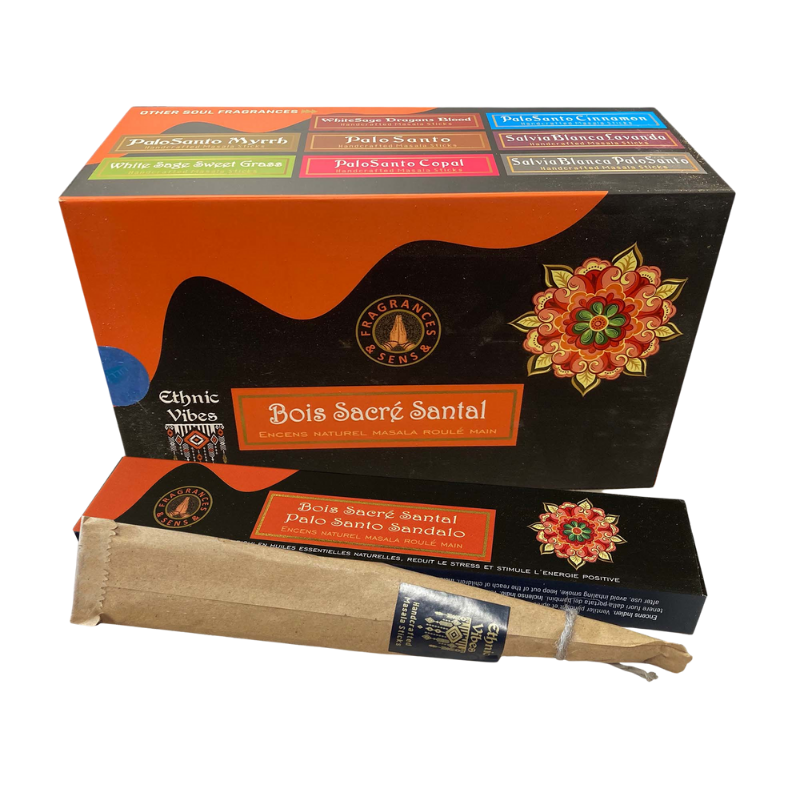 Ethnic Vibes Palo Santo e Sandalo Incenso in bastoncini - Stick 15g - clorophilla-shop