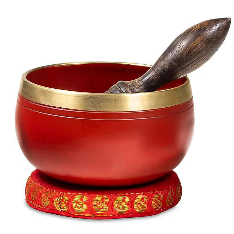 Campana Tibetana 1 Chakra Radice - Batacchio e Cuscino Inclusi - clorophilla-shop