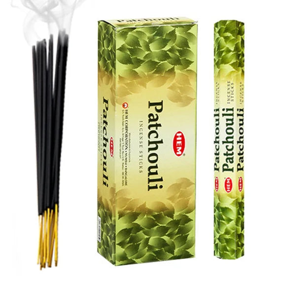 Hem Patchouli - Incenso Indiano Bastoncini Fatti a mano Patchouli - 20 Stick