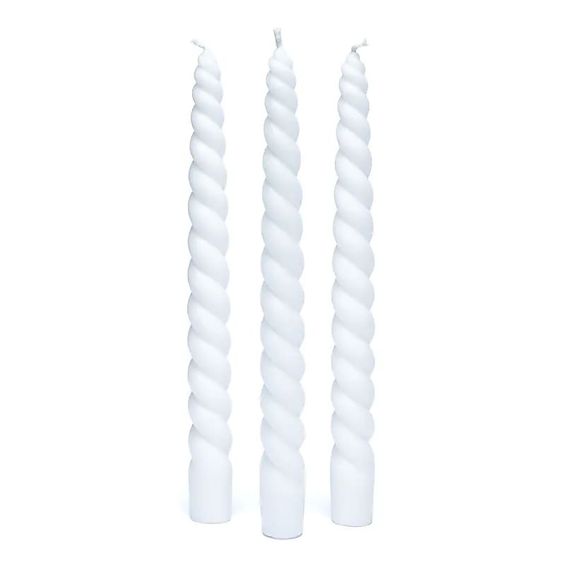 Candela a spirale Bianca da Tavola - Non profumata - clorophilla-shop