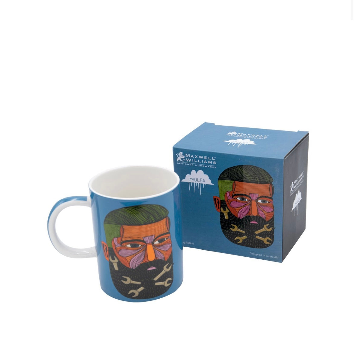 MAXWELL WILLIAMS Mug Spanner Man - Tazza Decorata in Ceramica da 450 ml per Tè, Infusi e Tisane - Idea Regalo