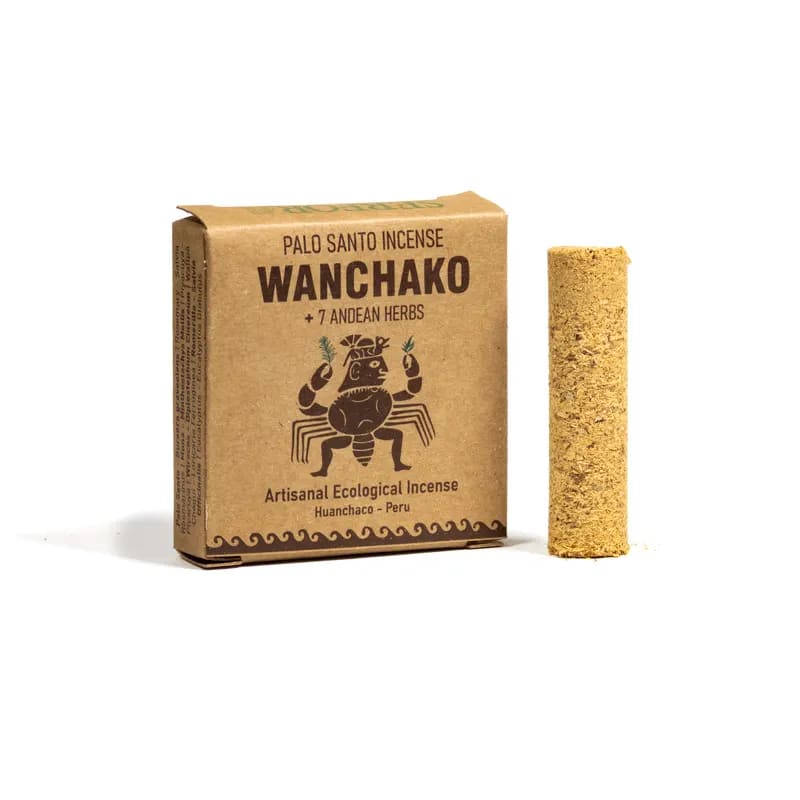 Wanchako Incenso Palo Santo + 7 Erbe 100% Naturale Made in Perù - PURIFICANTE E RILASSANTE - confezione da 4 bastoncini