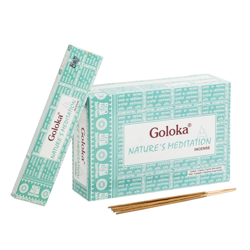 Goloka Nature's Meditation Incenso in bastoncini - Meditazione - Stick 15g - clorophilla-shop