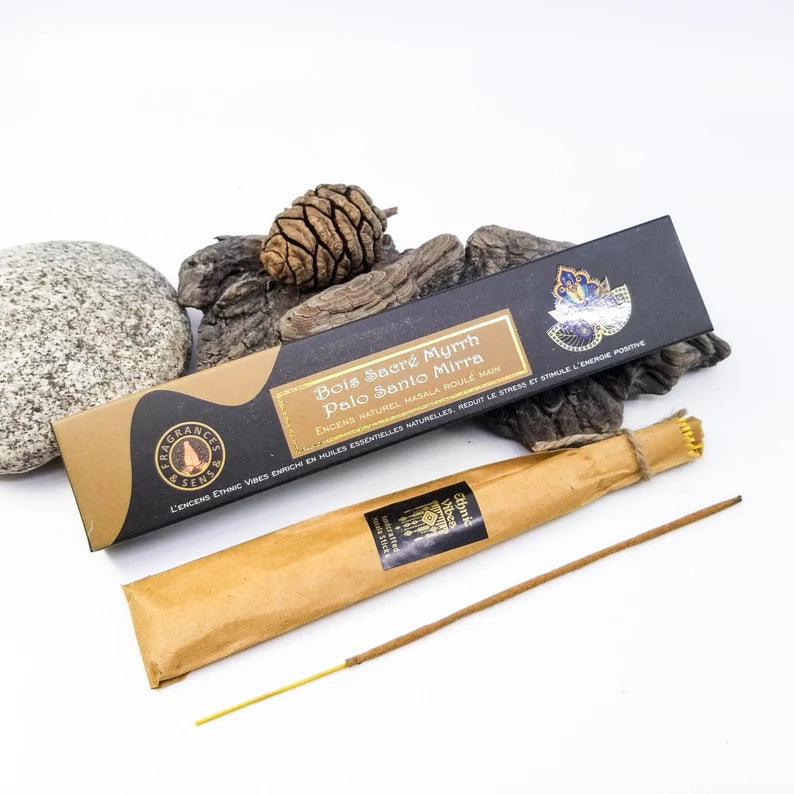 Ethnic Vibes Palo Santo e Mirra Incenso in bastoncini - Stick 15g - clorophilla-shop