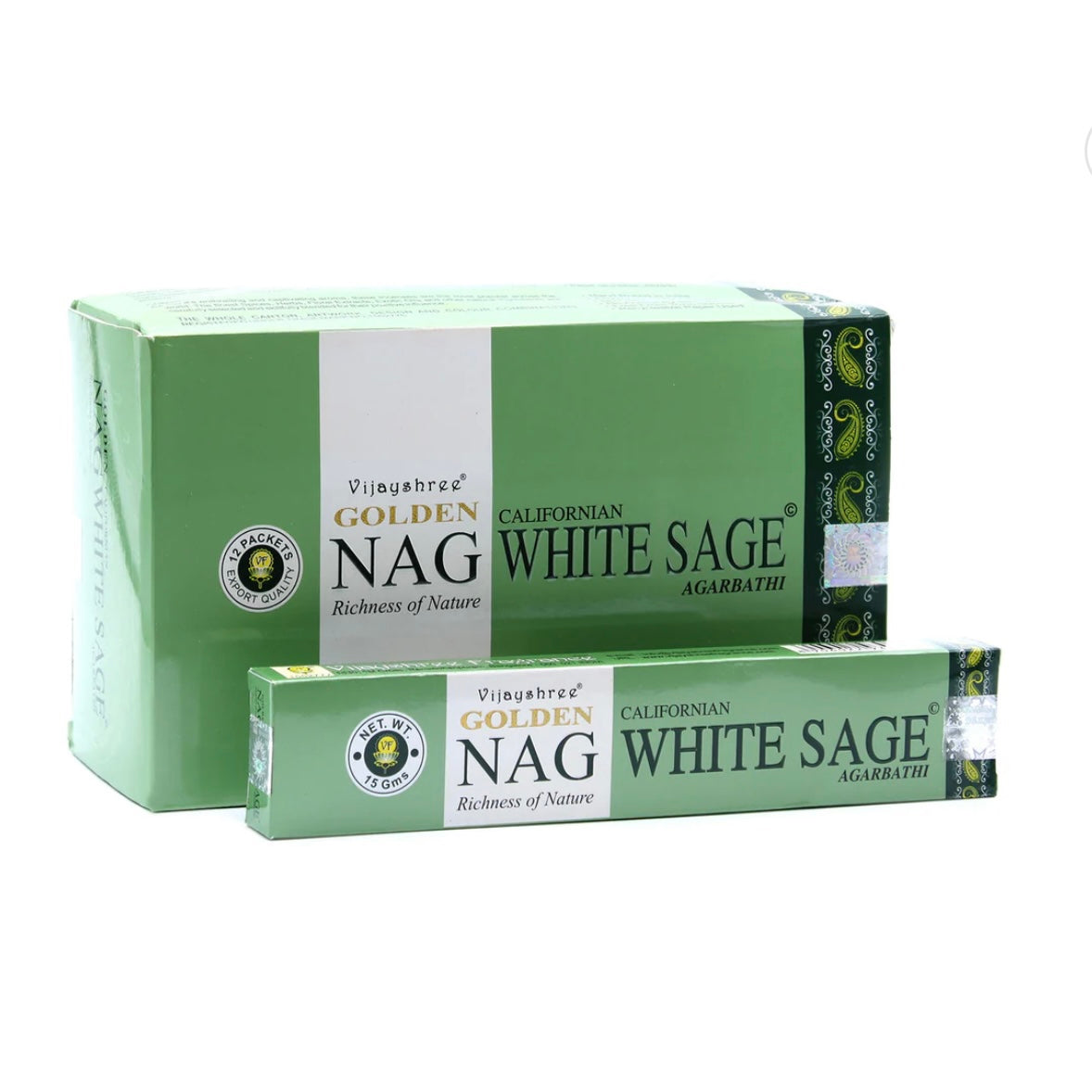 Vijayshree Golden Nag White Sage Incense in sticks - Stick 15g
