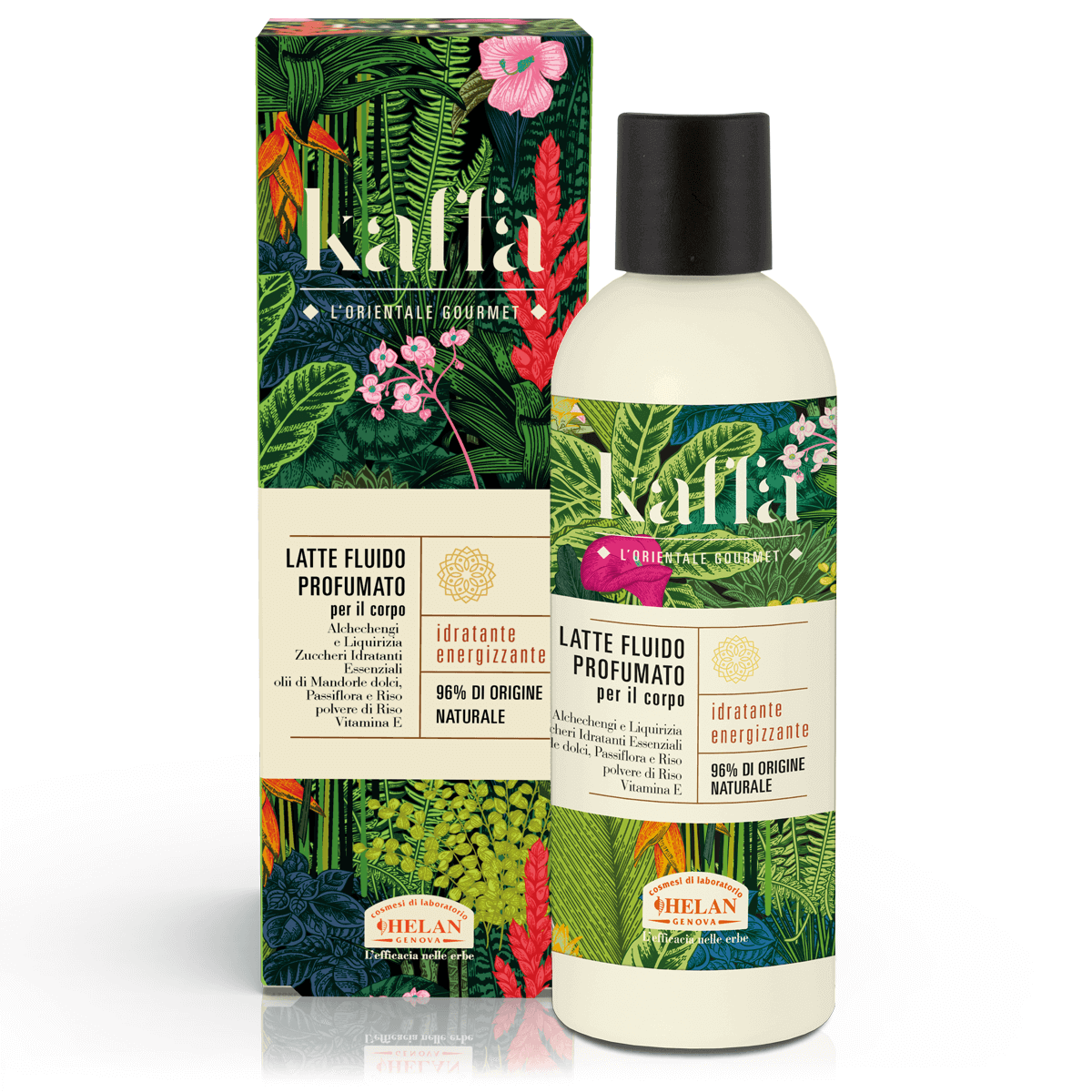 Helan kaffa moisturizing fluid milk perfumed for the body - 200ml