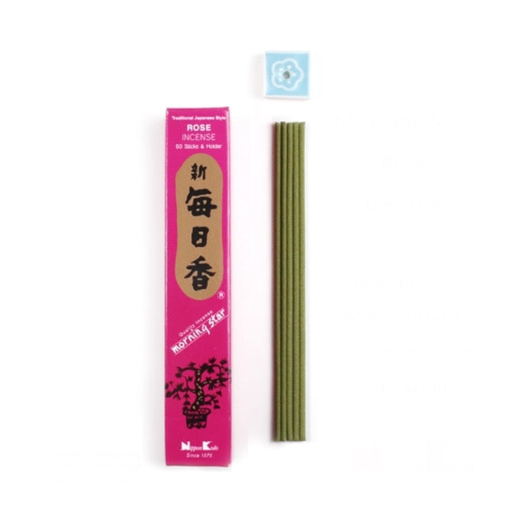 Morning Star Rose incenso giapponese in bastoncini - 50 stick