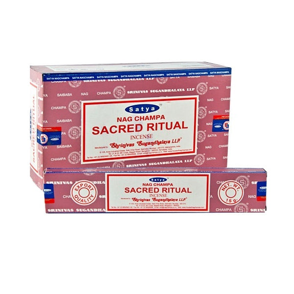 Satya SACRED RITUAL Incenso in Bastoncini Naturale 100% - Stick 15g –  clorophilla-shop