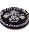 Bruciaincenso in Pietra Ollare con Mano di Fatima per Incenso in Bastoncini e Incenso in Coni - 10cm - clorophilla-shop