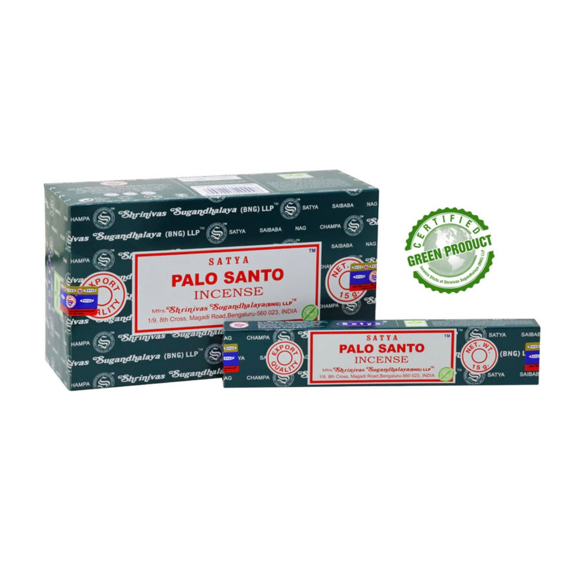 Satya PALO SANTO Incenso in Bastoncini Naturale 100% - Stick 15g