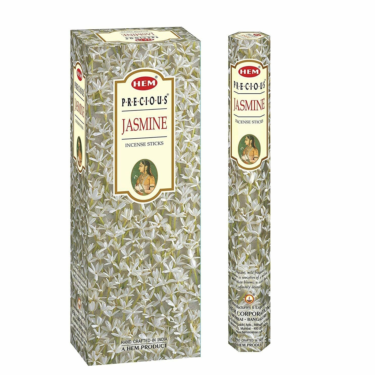Hem Jasmine - Incenso Indiano Bastoncini Fatti a mano al Gelsomino - 20 Stick
