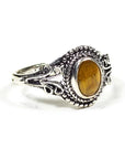 Anello con Occhio di Tigre in ottone - Regolabile - clorophilla-shop