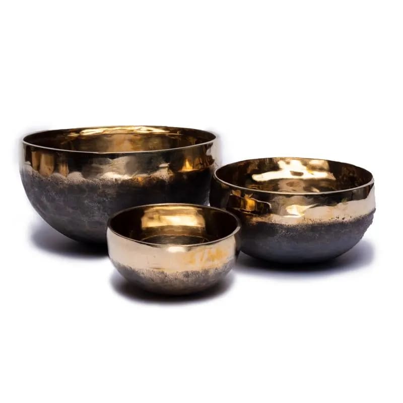 Campana tibetana Ishana nero/oro 27cm 2-2,5kg - clorophilla-shop