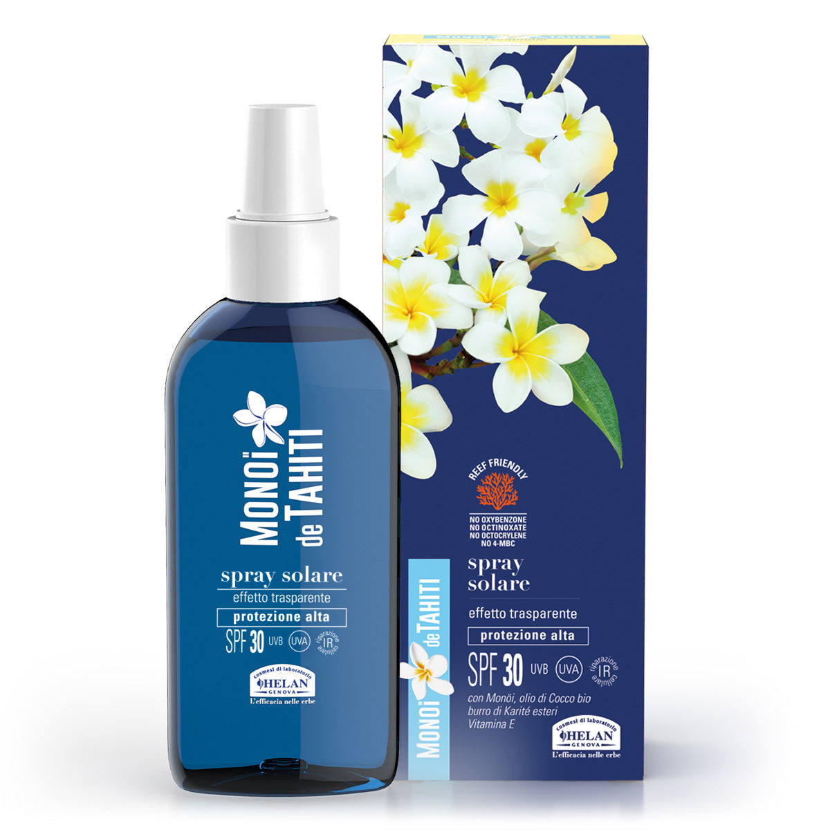 Helan Monoi de Tahiti - Spray solare SPF30 effetto trasparente - 150ml
