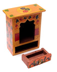 Altare in legno con cassetto - Dipinto a mano in Nepal - clorophilla-shop