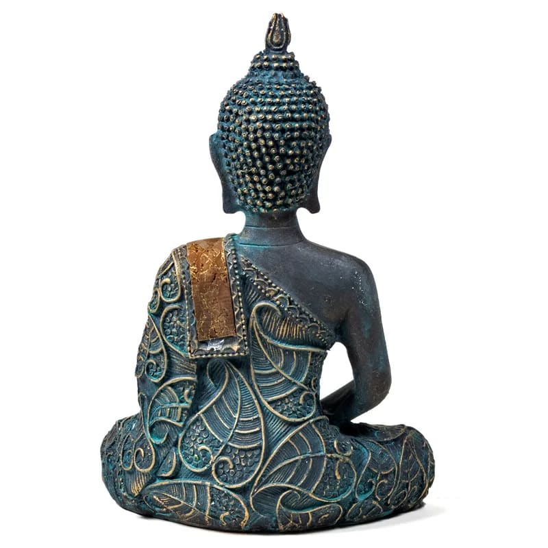 Buddha statue in meditation with ancient style mudra - 14cm