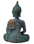 Statua Buddha in Meditazione con Mudra in Stile Antico - 14cm