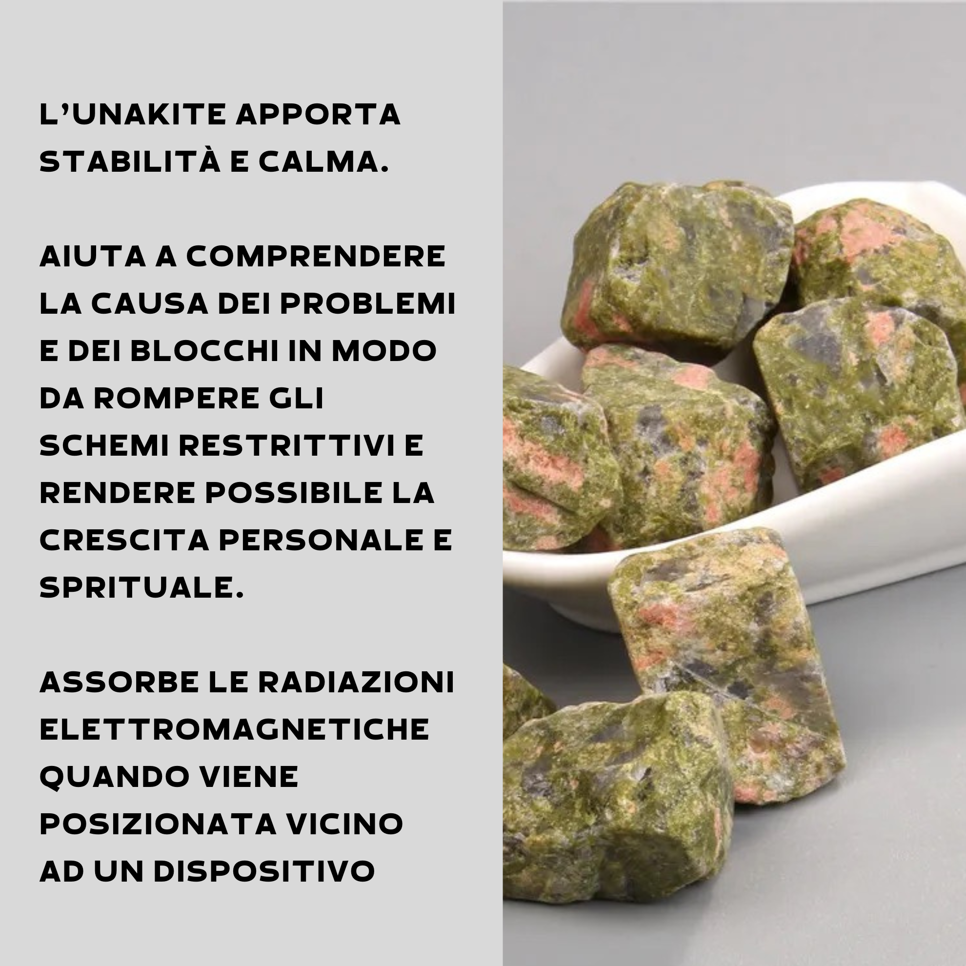 Unakite Grezza Origine Brasile - Pietra da 4-8cm